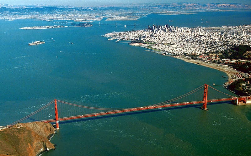 800px San Francisco Bay Aerial View