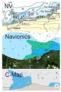 Charts from NV Charts, Navionics and C-Map all show “Cayo Jackson” not as a submerged reef but an actual island.