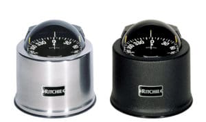 Ricthie Navigation’s Globemaster binnacle compasses make use of a precise balancing act between compass card, fluid and magets to provide reliable heading information.