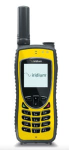 An Iriddium Extreme® satphone in safety yellow.