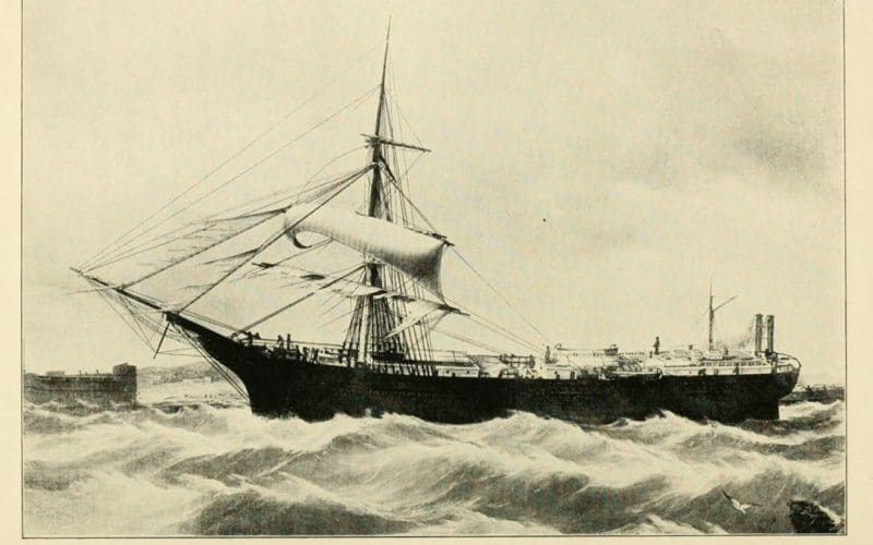 Titan, a clipper ship similar to Tornado, also lost masts and rigging in a gale. In Titan’s case it was in a storm off Liverpool, England.