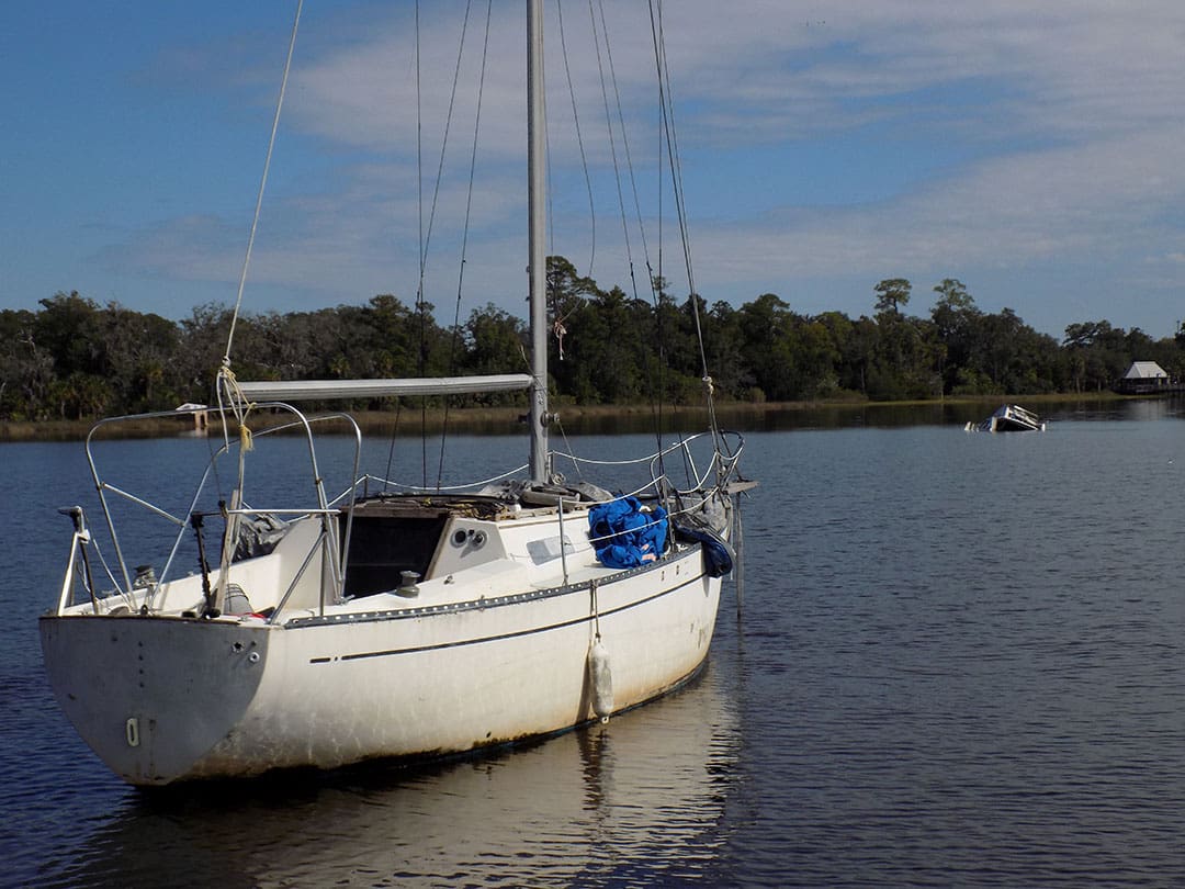 The type of abandoned vessel that the new Florida program is designed to help eliminate.