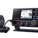 ICOM’s IC-M510 radio has a color screen for displaying AIS data