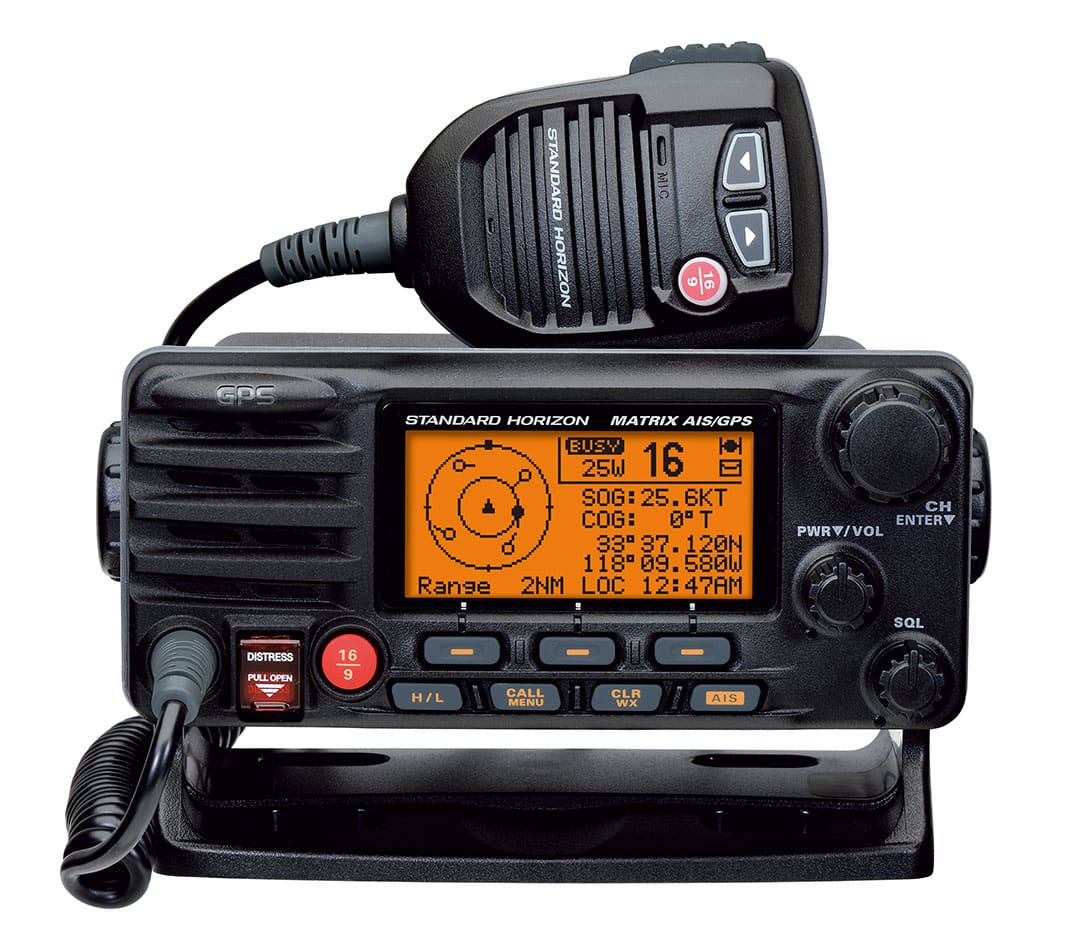 The Standard Horizon GX2200 Matrix radio with AIS and built in GPS