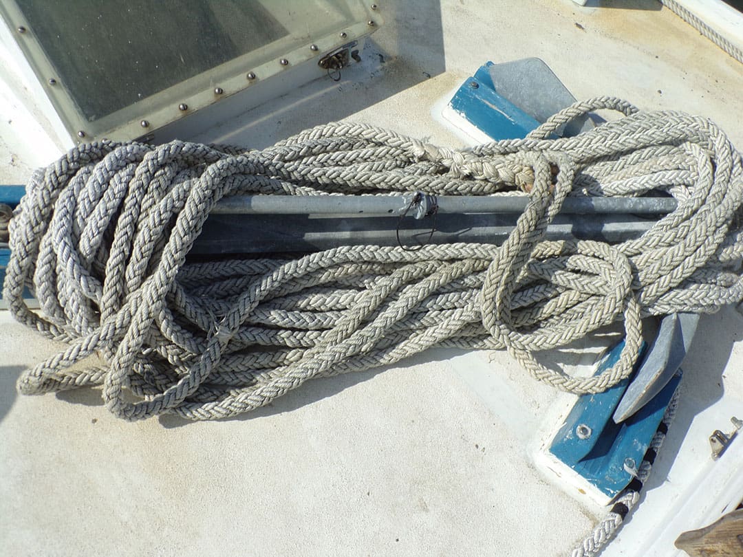 Rope sizing for anchor and dock lines can become a serious issue when facing a mjor storm.