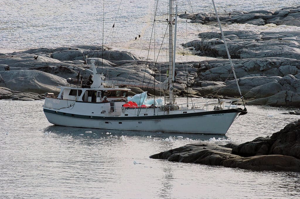 For high latitude voyaging, steel hulls have the major benefit of resisting damage from ice.
