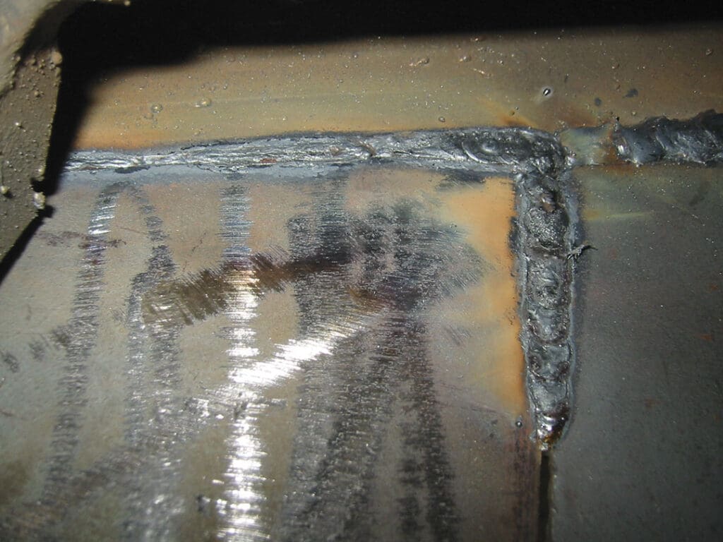 Completed welds are as strong as the plate material.