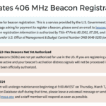 United States 406 MHz Beacon Registration