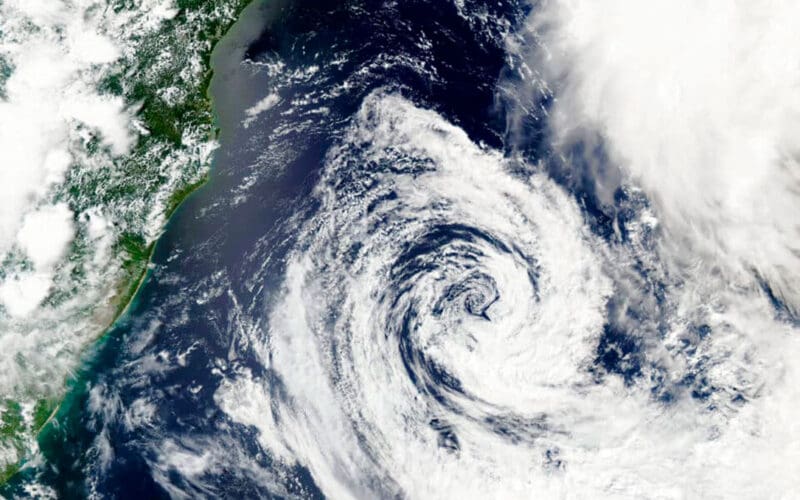 Storm Akará forms off the coast of Argentina in the South Atlantic Ocean on February 22, 2024.